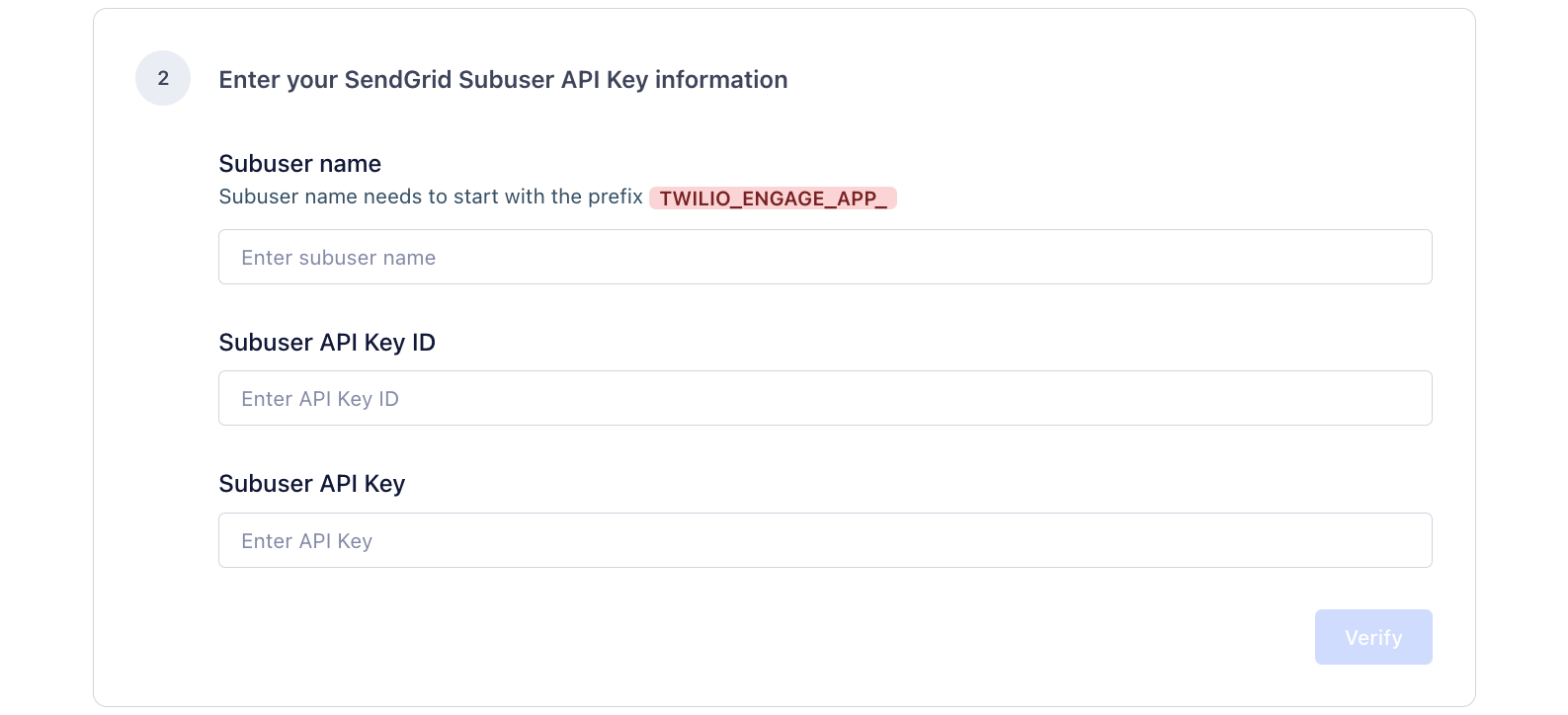 Adding the SendGrid API Key Adding the SendGrid API Key